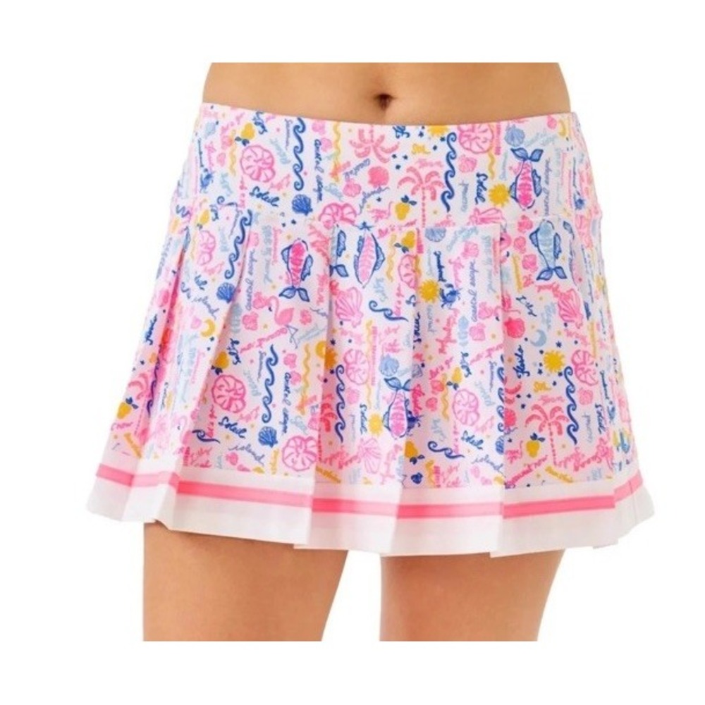 New $118 Lilly Pulitzer Luxletic Drewlyn Skirt Skort Summer Serenade Size 12